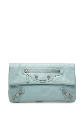 Balenciaga Pre-Owned 2000-2025 Lambskin Motocross Giant 12 Envelope clutch bag - Blue