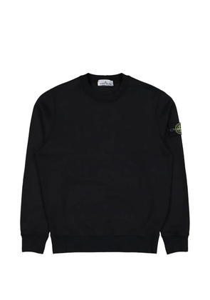 Stone Island logo-badge organic cotton sweatshirt - Black