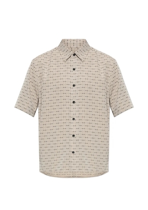 rag & bone grid-pattern short-sleeve shirt - Neutrals