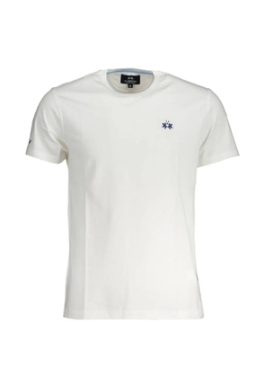 La Martina Serge logo-embroidered cotton T-shirt - White