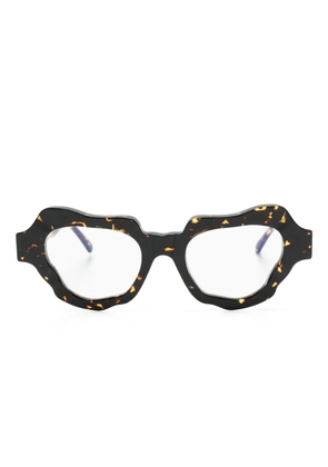 Kuboraum G2 Hof oval-frame glasses - Brown