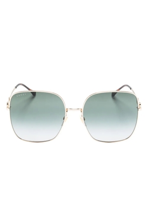 Gucci Eyewear Horsebit detail square-frame sunglasses - Gold