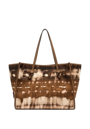 GIANNI CHIARINI Marcella tie-dye knotted tote bag - Brown