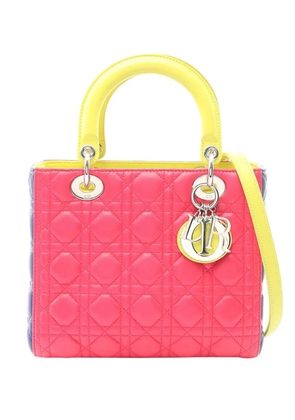 Christian Dior Pre-Owned 2010-2026 Medium Lambskin Cannage Lady Dior satchel - Pink