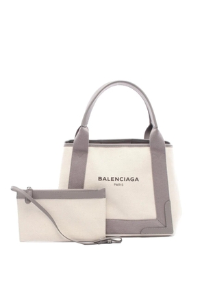 Balenciaga Pre-Owned 2010-2026 Canvas Navy Cabas S satchel - Neutrals