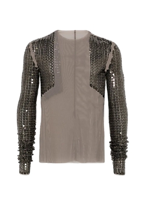 Rick Owens panelled long-sleeve T-shirt - Grey