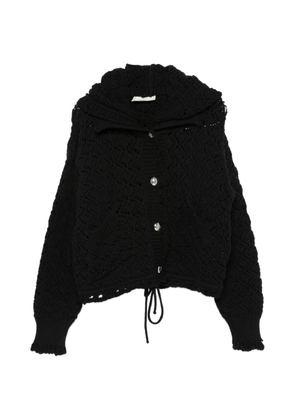 Blumarine crochet-knit cardigan - Black