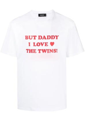 DSQUARED2 slogan-print cotton T-shirt - White