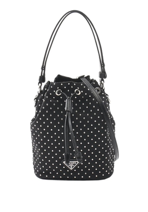 Prada Pre-Owned 2013-2026 Studded Tessuto bucket bag - Black