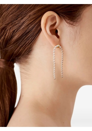 Shihara Node circle-shaped matte stud - Gold