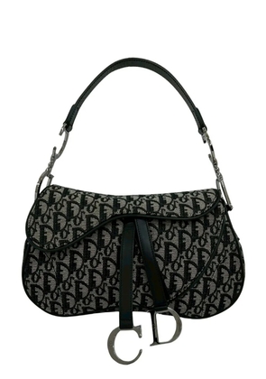 Christian Dior Pre-Owned 20th Century Diorissimo Canvas Double Saddle Bag shoulder bag - Black