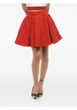 Balmain pleated zip skirt - Red