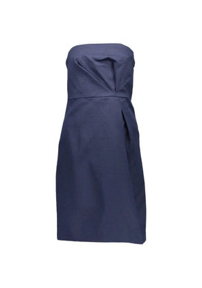 Gant strapless pleated A-line mini dress - Blue