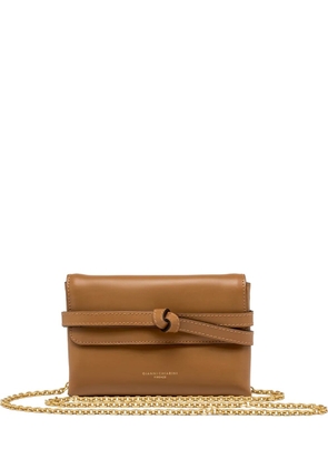 GIANNI CHIARINI Belty knotted leather shoulder bag - Brown
