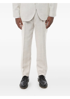 Brunello Cucinelli pleated cotton trousers - Neutrals
