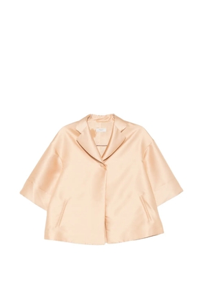 NINA 14.7 satin-finish cropped jacket - Yellow