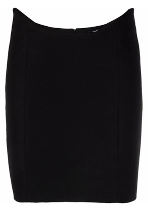 Balmain curved waist fitted skirt - Black
