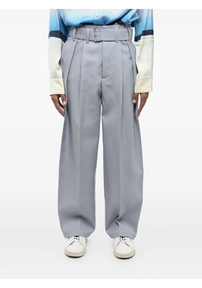 Jil Sander double-pleated belted wide-leg trousers - Blue