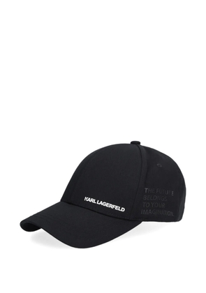 Karl Lagerfeld logo-print slogan-print baseball cap - Black