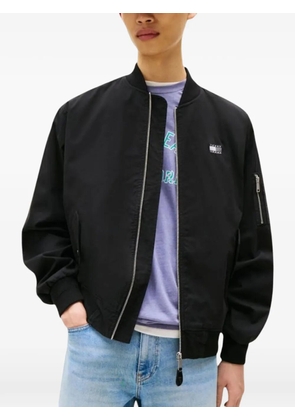 Tommy Jeans logo-patch bomber jacket - Black