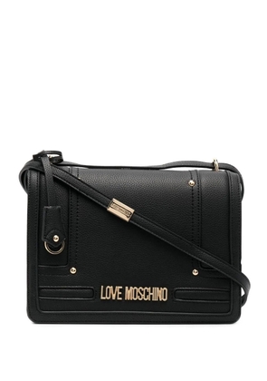 Love Moschino logo-plaque crossbody bag - Black