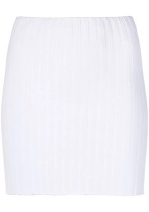 Cotton Citizen ribbed-knit mini skirt - White