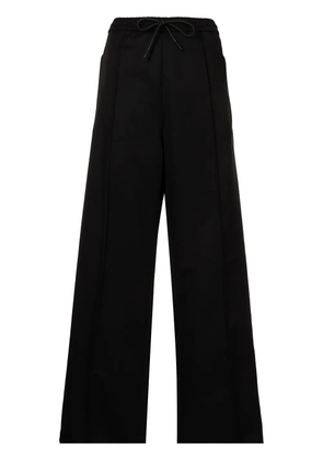 Marni virgin-wool wide-leg track trousers - Black