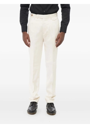 Brunello Cucinelli silk tailored trousers - White