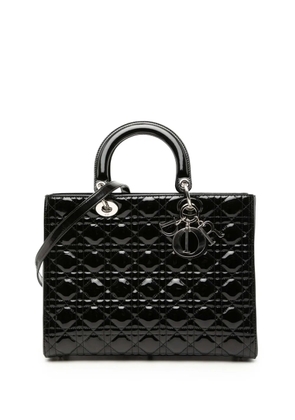 Christian Dior Pre-Owned 2013 Large Patent Cannage Lady Dior satchel - Black