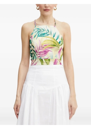 GUESS USA floral smocked top - Neutrals