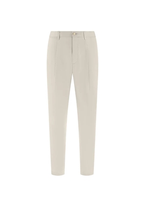 Boggi Milano darted drawstring-waist trousers - Neutrals