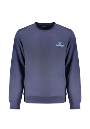 Wrangler logo-embroidered crew-neck sweater - Blue