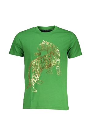 Cavalli Class tiger-print cotton t-shirt - Green