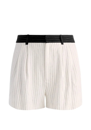 alice + olivia Conry stripe-pattern shorts - Neutrals