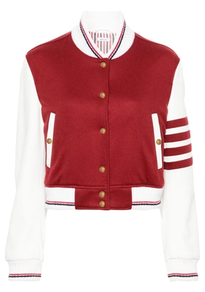 Thom Browne 4-Bar Stripes varsity jacket - Red