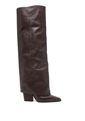 Paris Texas 90mm leather boots - Brown