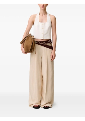 Claudie Pierlot halterneck button-up waistcoat - White