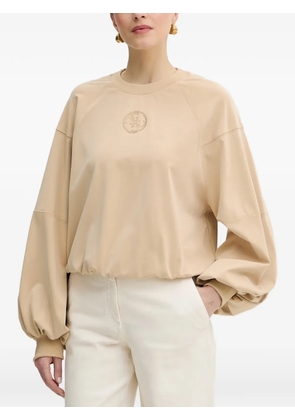 GUESS USA logo-embellished round-neck sweatshirt - Neutrals