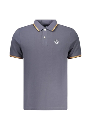 North Sails logo-patch tipped polo shirt - Blue