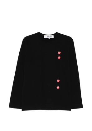 Comme Des Garçons Play heart-print long-sleeve T-shirt - Black