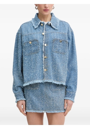 GUESS USA frayed buttoned jacket - Blue