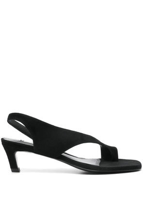 TOTEME 45mm suede sandals - Black