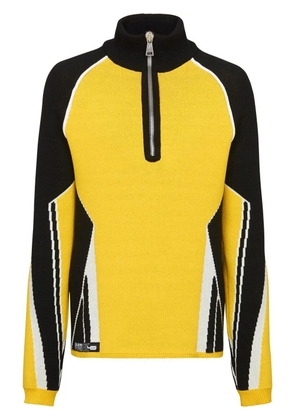 Balmain colour-block zip-up jumper - Yellow