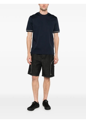 YES LONDON stripe-trim T-shirt - Blue