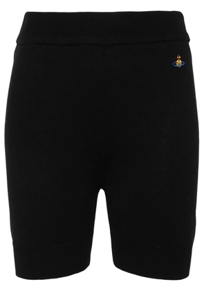 Vivienne Westwood embroidered-logo knitted shorts - Black