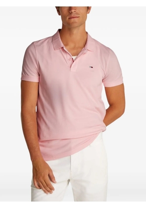 Tommy Jeans logo-patch polo shirt - Pink