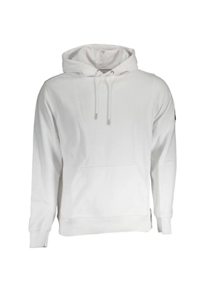 Calvin Klein logo-patch cotton hoodie - White