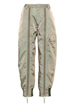 Vaquera zip-detail cropped trousers - Green