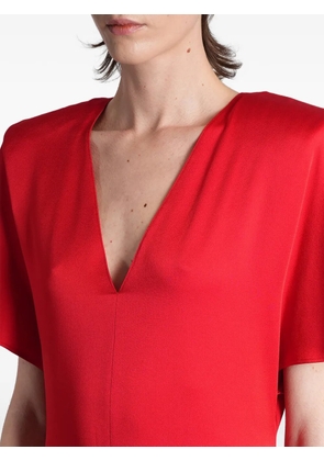 Stella McCartney V-neck asymmetric dress - Red