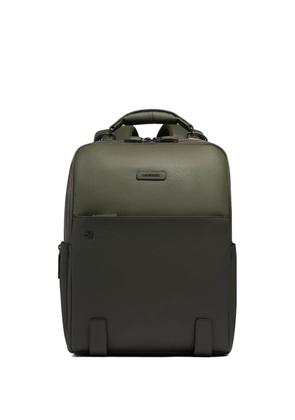 PIQUADRO grained leather backpack - Green